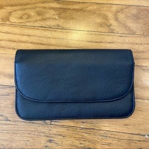 Faux Leather Safe Keeper Wallet Black
